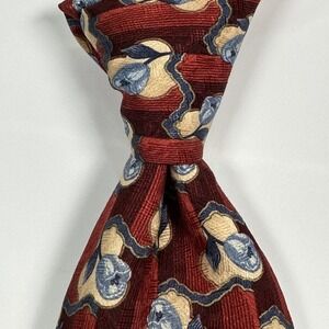 Ermenegildo Zegna Tie Mens 100%‎ Silk Necktie Classic Floral Geometric Italy